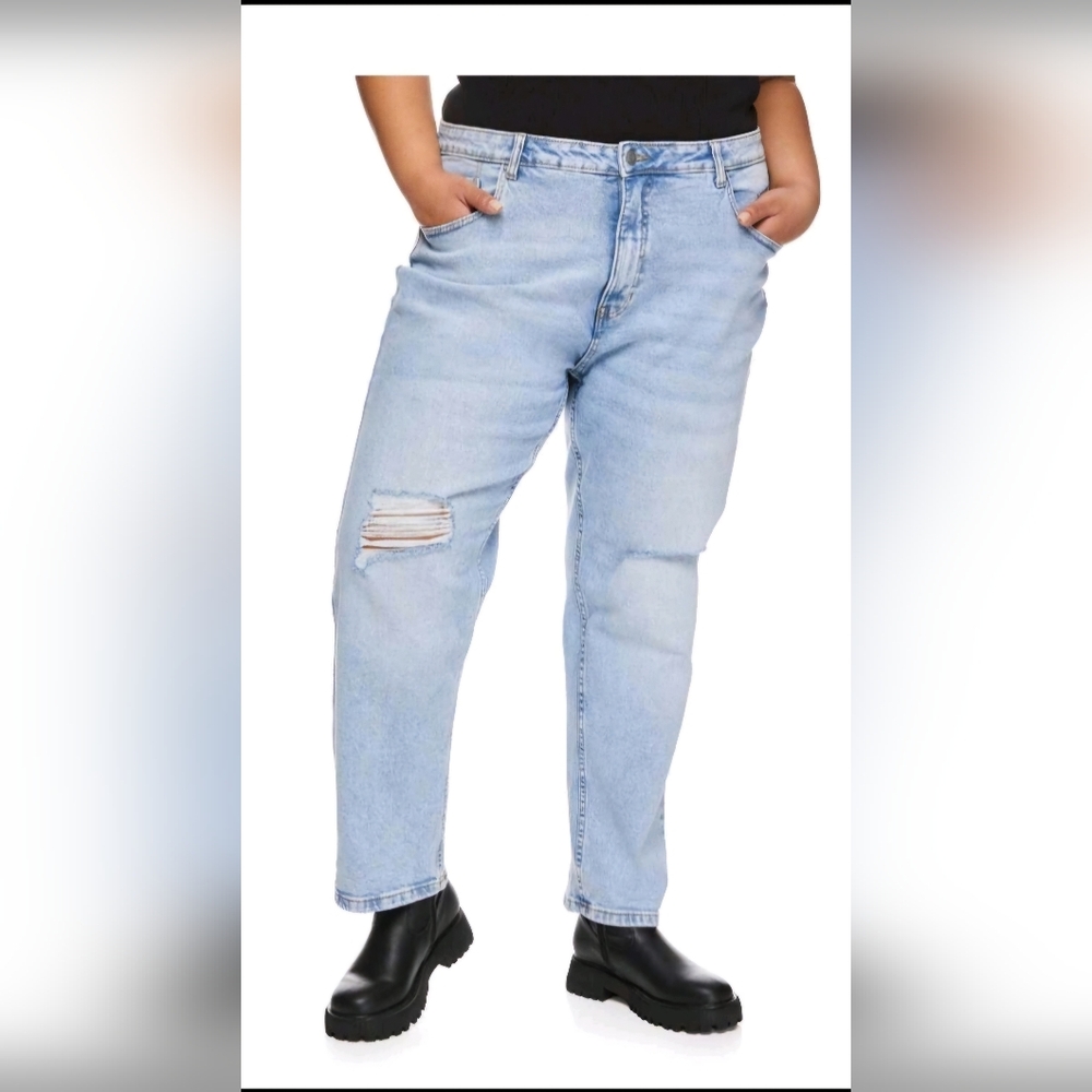 Brand New NOBO Plus Size Light Blue Mom Jeans